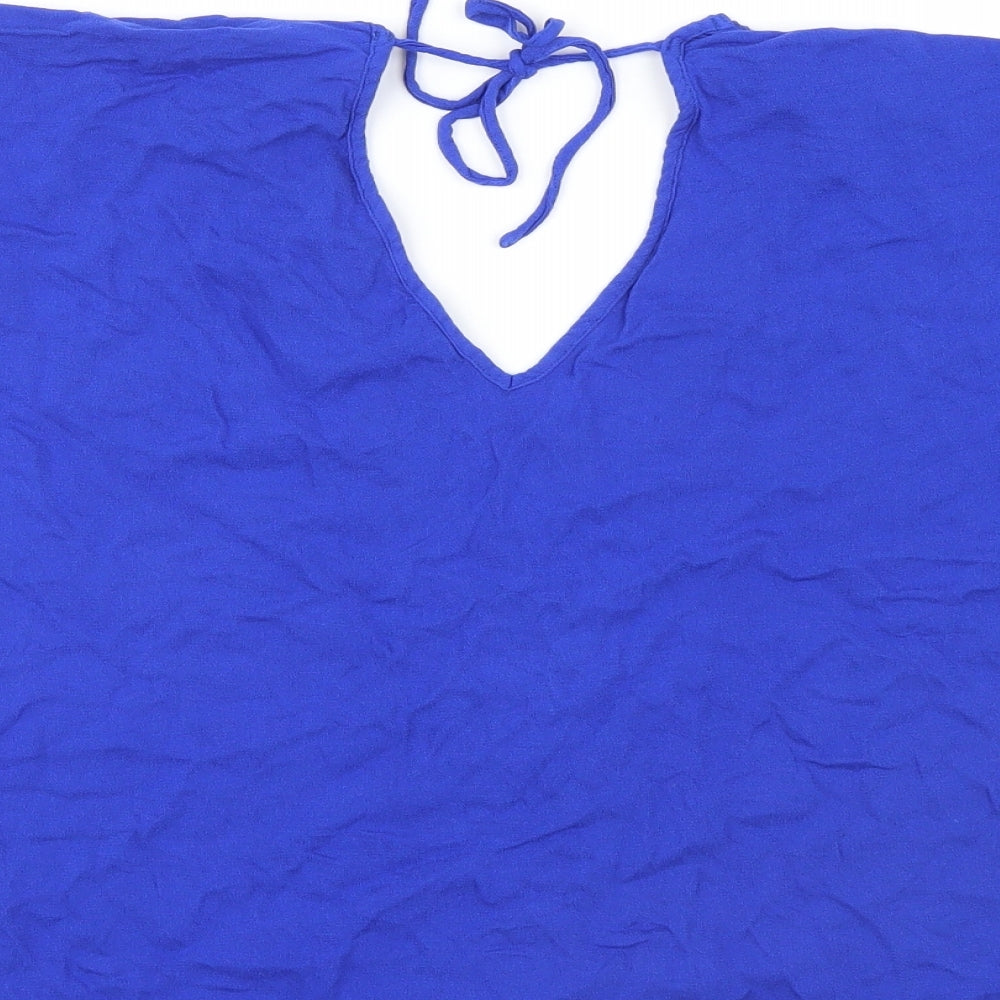 Womens UK Size 8 New Look Blue Basic Blouse