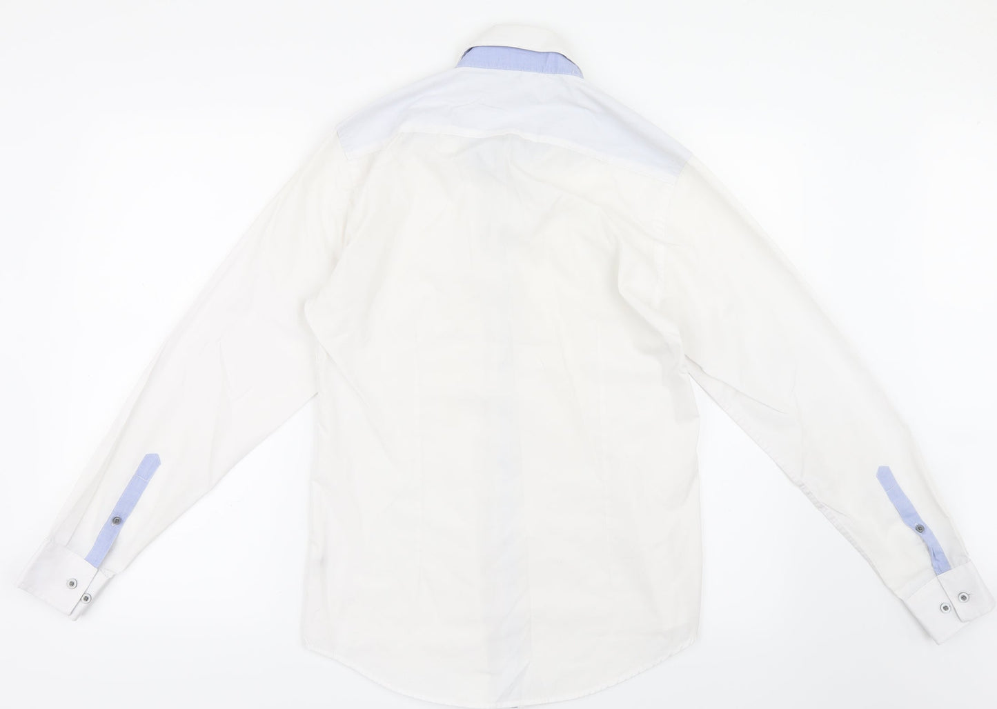 Mens UK Size S Twisted Soul White  Button-Up Long Sleeve Casual Shirt