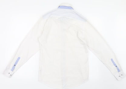 Mens UK Size S Twisted Soul White  Button-Up Long Sleeve Casual Shirt
