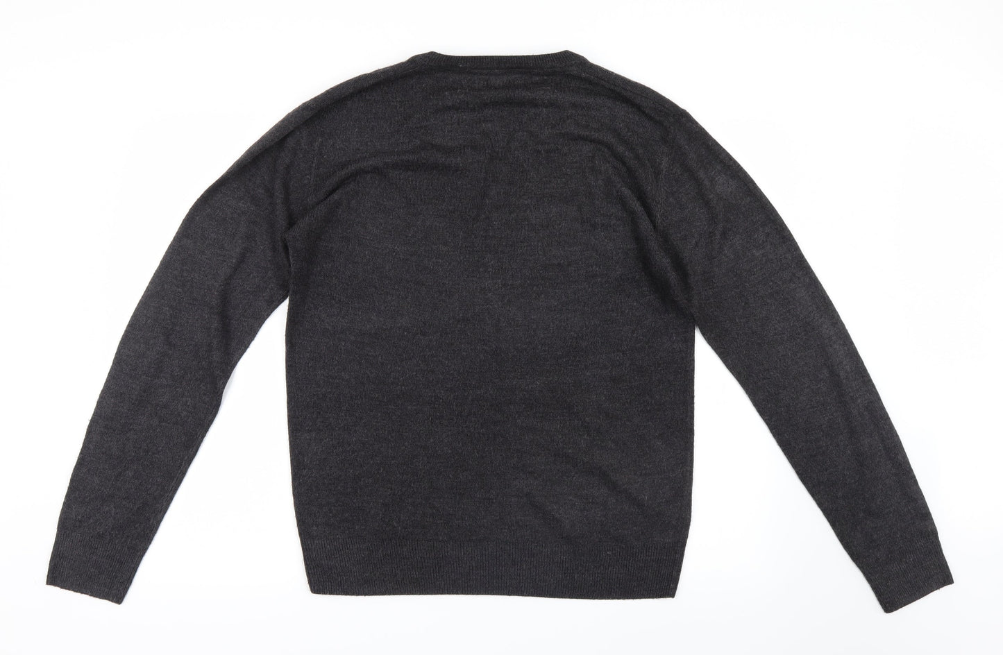 Easy Mens Grey  Knit Pullover Jumper Size M