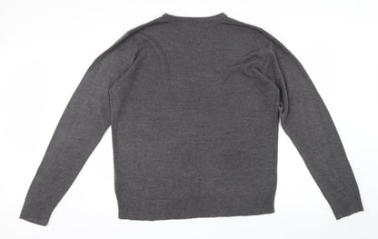 Burton Mens Grey  Knit Pullover Jumper Size L