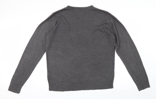 Burton Mens Grey  Knit Pullover Jumper Size L