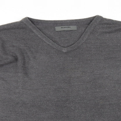 Burton Mens Grey  Knit Pullover Jumper Size L