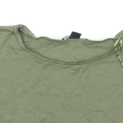 Womens UK Size 8 Select Green Cropped T-Shirt