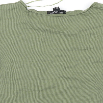 Womens UK Size 8 Select Green Cropped T-Shirt