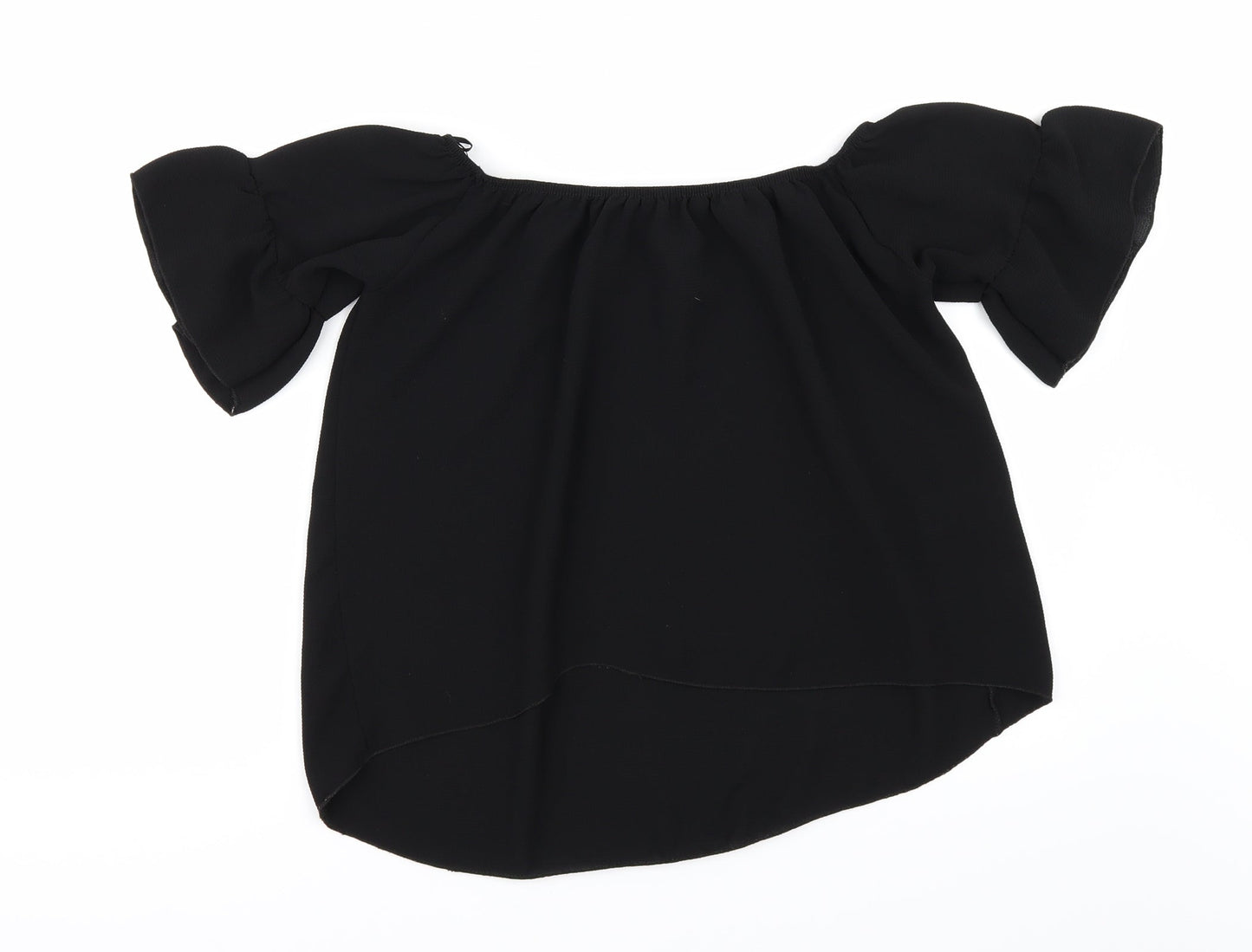 Womens UK Size 12 Quiz Black Tunic Blouse