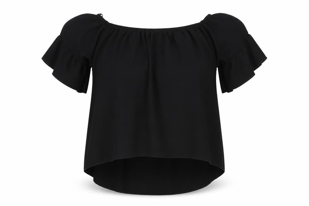 Womens UK Size 12 Quiz Black Tunic Blouse