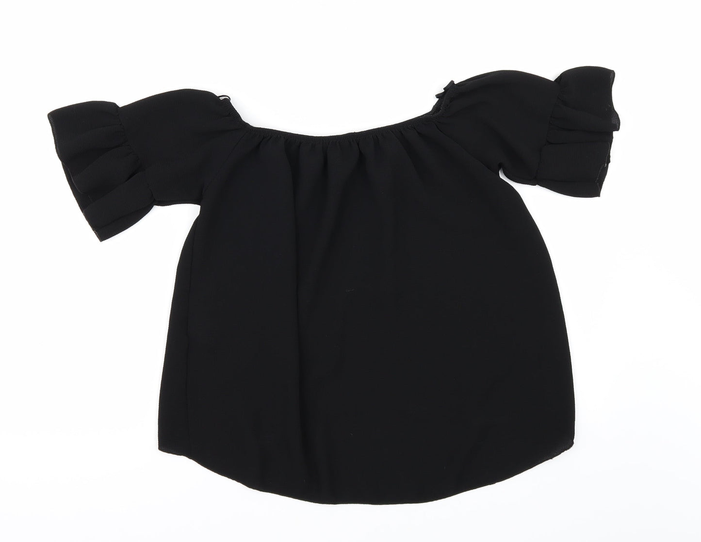 Womens UK Size 12 Quiz Black Tunic Blouse