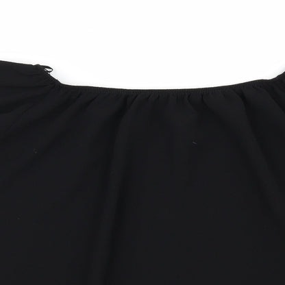 Womens UK Size 12 Quiz Black Tunic Blouse