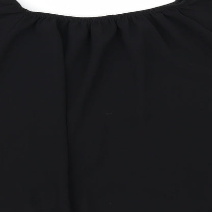 Womens UK Size 12 Quiz Black Tunic Blouse