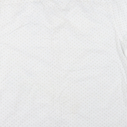 TU Mens White Geometric   Button-Up Size L