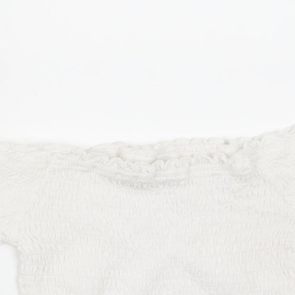 Primark Girls White   Basic T-Shirt Size 7-8 Years
