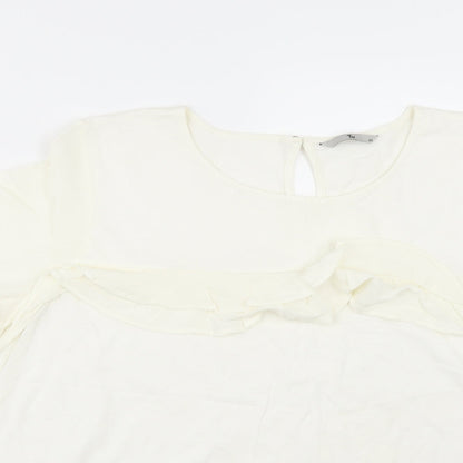 TU Womens Ivory   Basic T-Shirt Size 2