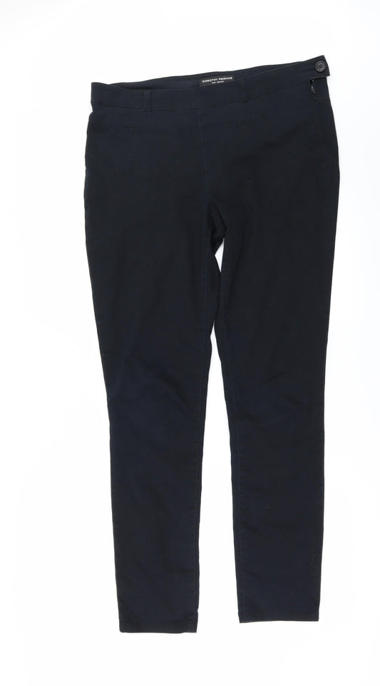 Womens UK Size 14 Dorothy Perkins Regular Fit  Black Trousers