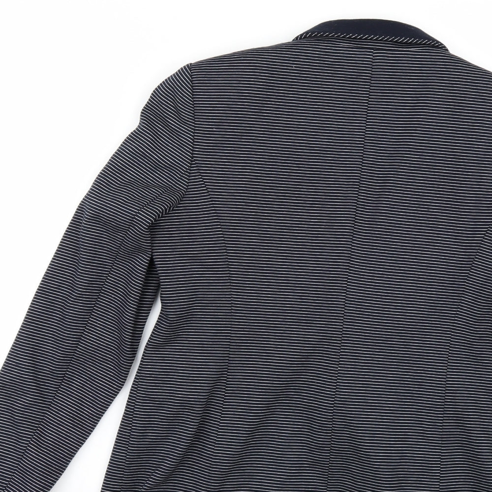 TU Womens Blue Striped  Jacket  Size 10