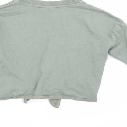 H&M Girls Green   Pullover Sweatshirt Size 9-10 Years
