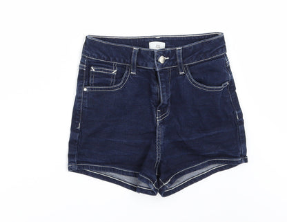 River Island Womens Blue  Denim Hot Pants Shorts Size 8