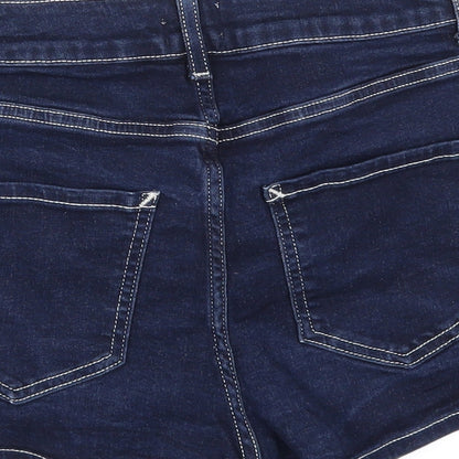 River Island Womens Blue  Denim Hot Pants Shorts Size 8