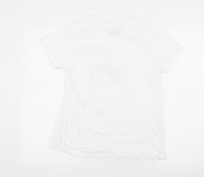 Womens UK Size 12 Priamrk White Basic T-Shirt