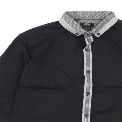 F&F Mens Black    Button-Up Size M