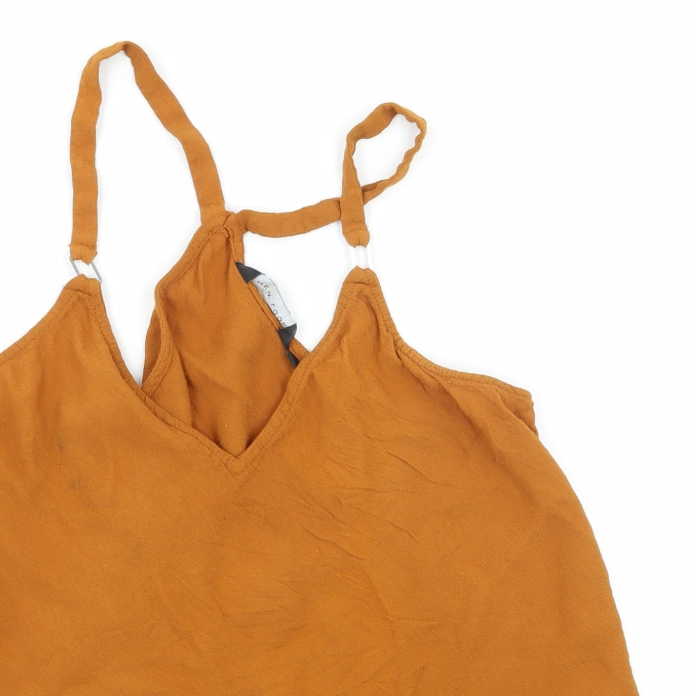 Womens UK Size 6 New Look Brown Camisole Tank