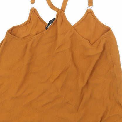 Womens UK Size 6 New Look Brown Camisole Tank