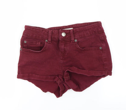 Topshop Womens Purple   Cut-Off Shorts Size 26 in