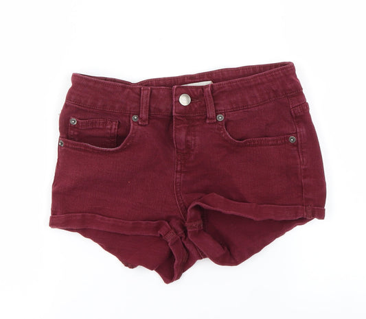Topshop Womens Purple   Cut-Off Shorts Size 26 in
