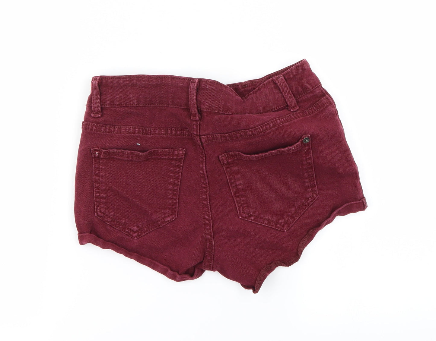 Topshop Womens Purple   Cut-Off Shorts Size 26 in