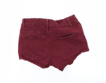 Topshop Womens Purple   Cut-Off Shorts Size 26 in