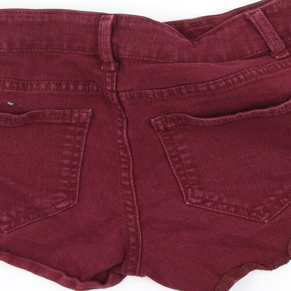 Topshop Womens Purple   Cut-Off Shorts Size 26 in
