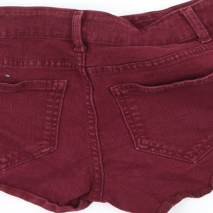 Topshop Womens Purple   Cut-Off Shorts Size 26 in