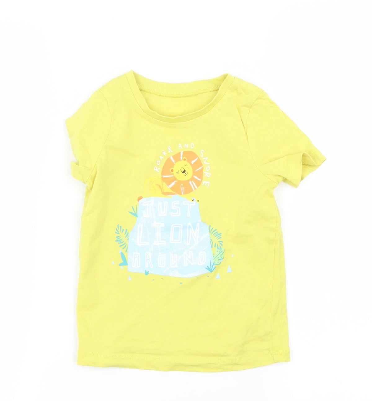 George Boys Yellow   Basic T-Shirt Size 2-3 Years