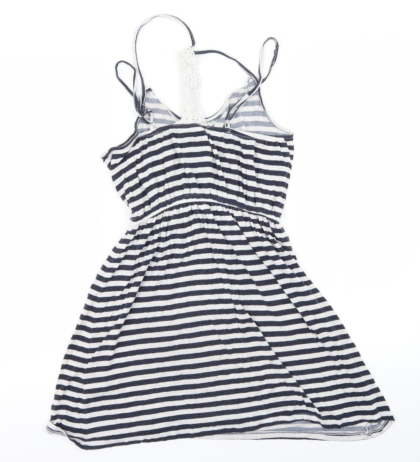 NEXT Womens White Striped  A-Line  Size 8