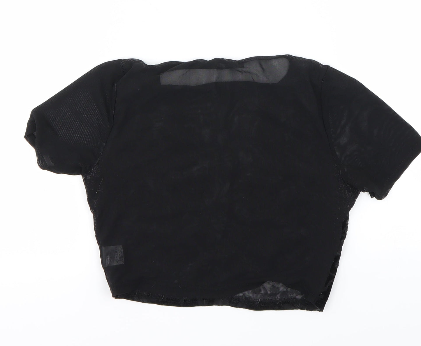 Womens UK Size 6 Misguided Black Basic T-Shirt