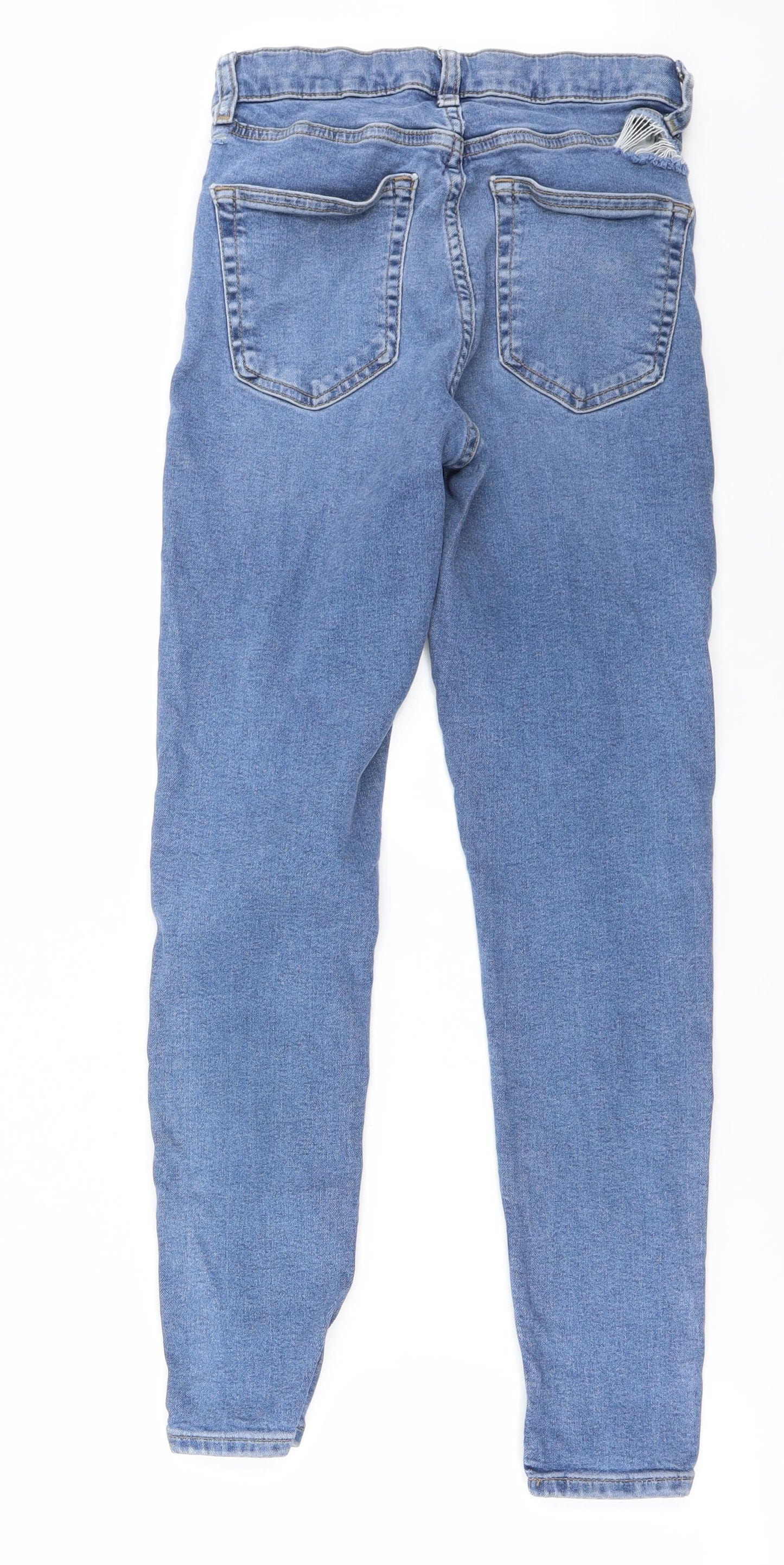 Womens UK Size 23 in Preworn Regular Fit Straight Blue Jeans