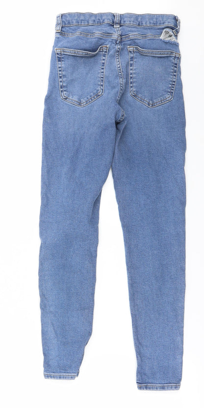 Womens UK Size 23 in Preworn Regular Fit Straight Blue Jeans