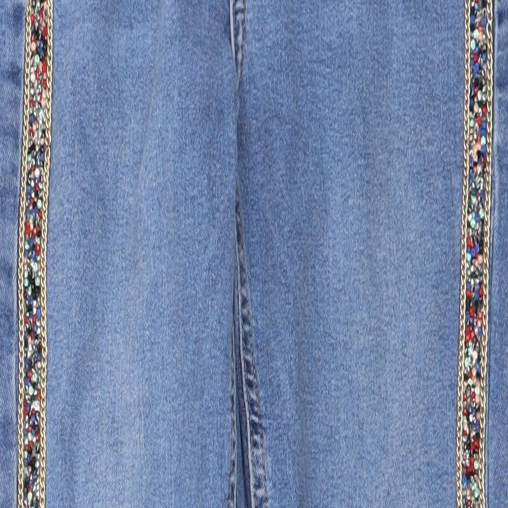 Womens UK Size 23 in Preworn Regular Fit Straight Blue Jeans