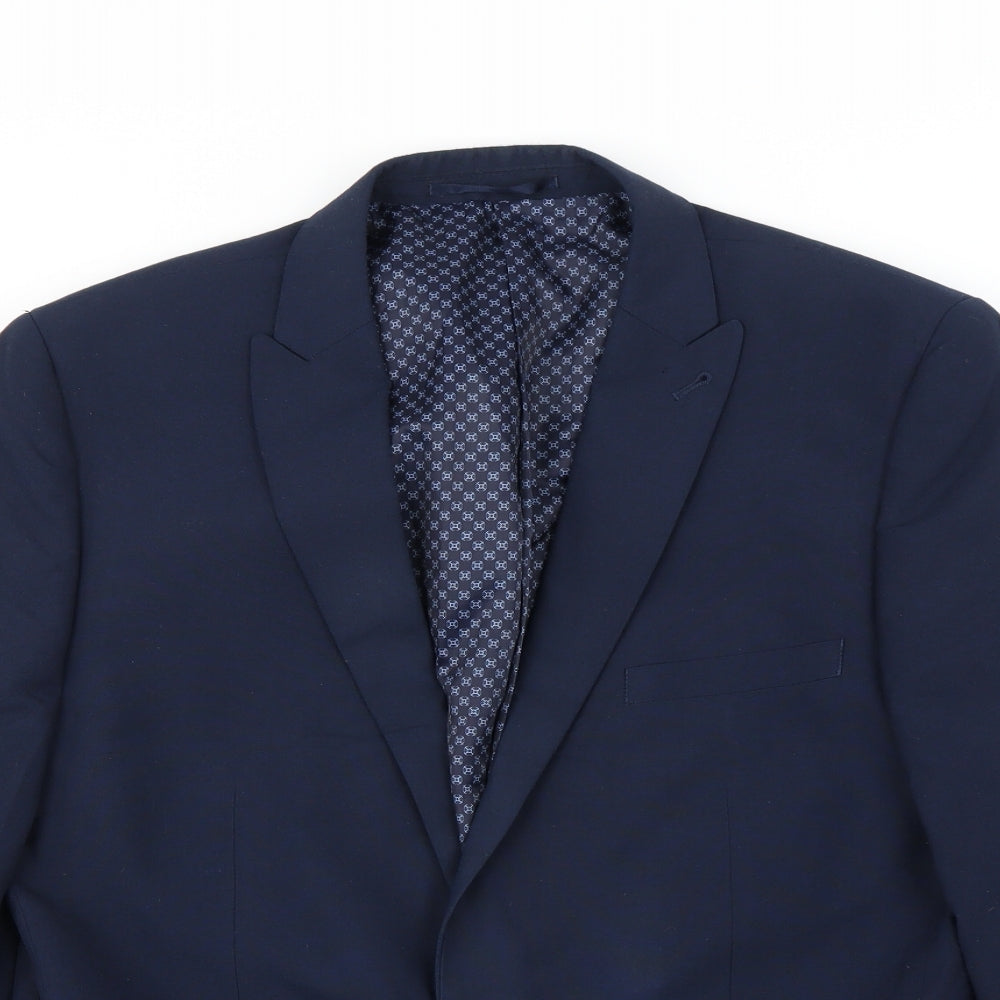Mens UK Size 42 Preworn Regular Blue Suit Jacket