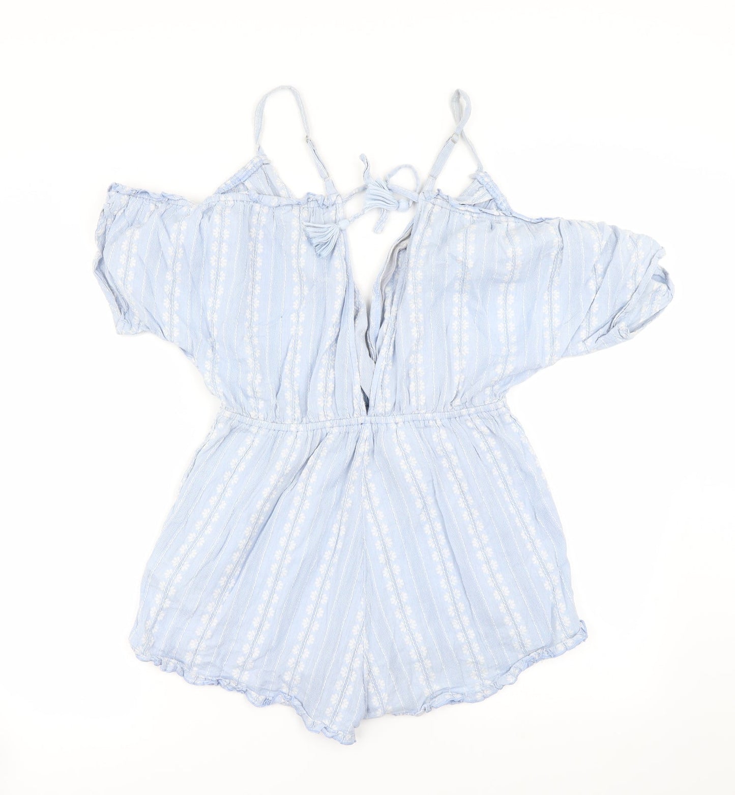 Womens UK Size S Preworn One-Piece Blue Jumpsuit