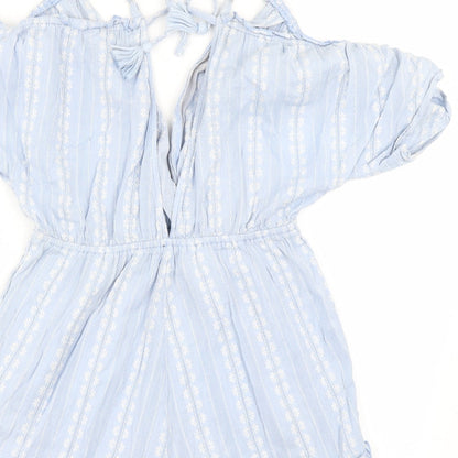 Womens UK Size S Preworn One-Piece Blue Jumpsuit
