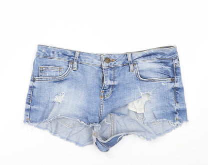 Topshop Womens Blue   Cut-Off Shorts Size 32 in