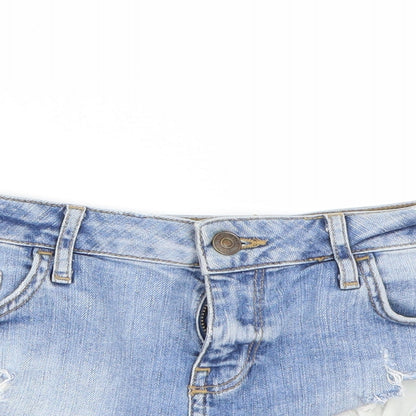 Topshop Womens Blue   Cut-Off Shorts Size 32 in
