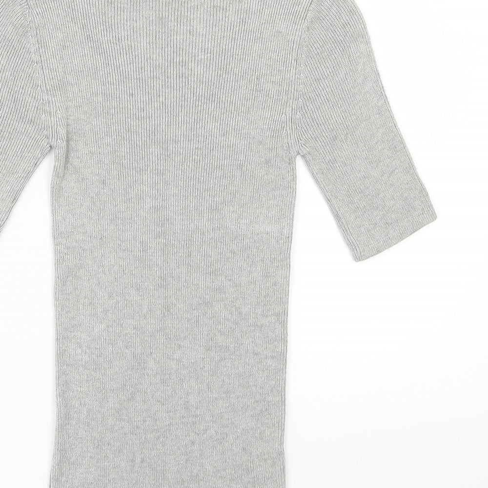 Dorothy Perkins Womens Grey  Knit Pullover Jumper Size 6