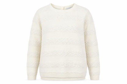 Red Herring Womens Ivory Striped Knit Pullover Jumper Size 18