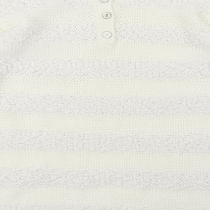 Red Herring Womens Ivory Striped Knit Pullover Jumper Size 18
