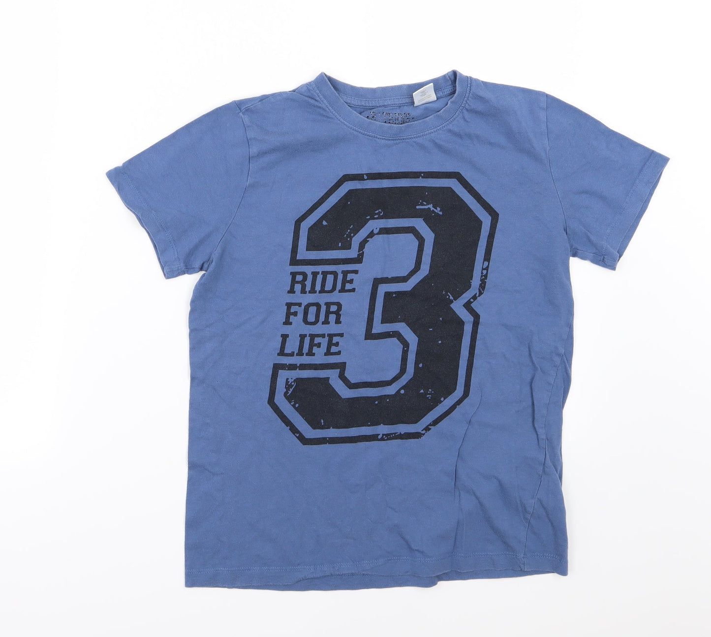 La Redoute Boys Blue  Jersey Basic T-Shirt Size 12 Years  - ride for life