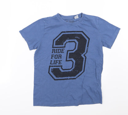 La Redoute Boys Blue  Jersey Basic T-Shirt Size 12 Years  - ride for life