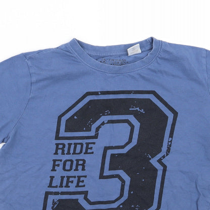La Redoute Boys Blue  Jersey Basic T-Shirt Size 12 Years  - ride for life