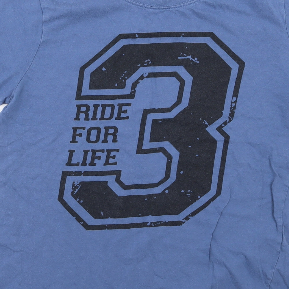 La Redoute Boys Blue  Jersey Basic T-Shirt Size 12 Years  - ride for life